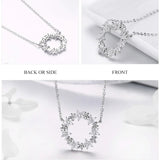925 Sterling Silver Shining Stackable Star Round Shape Pendants Necklaces Women Wedding Jewelry Collar
