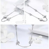 925 Sterling Silver Sparkling Moon and Star Exquisite Pendant Necklaces for Women 925 Silver Jewelry Gift