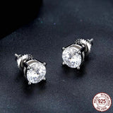 Moissanite Earrings for Women Solid 925 Sterling Silver Heart Prong 2CTW D VVS1 Lab Diamonds Sparkling Wedding Jewelry