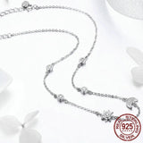 925 Sterling Silver Sparkling Moon and Star Exquisite Pendant Necklaces for Women 925 Silver Jewelry Gift