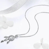 925 Sterling Silver Tree of Life Fashion Dream Catcher Pendant Necklaces for Women Sterling Silver Jewelry