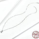 925 Sterling Silver Clear CZ Radiant Dazzling Minimalist Pendant Necklace for Women Box Chain Necklace