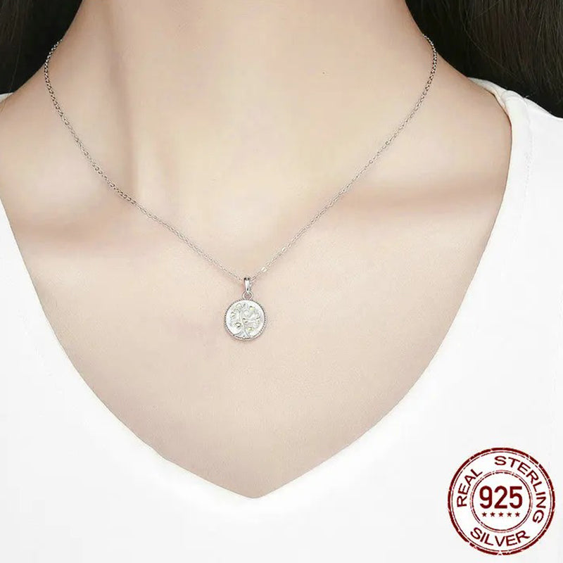 925 Sterling Silver Tree of Life Pendant Necklaces Women Gold Heart Tree Necklace Sterling Silver Jewelry
