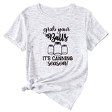 Giabyur Simple Letter Pattern Ladies Short Sleeve T-shirt