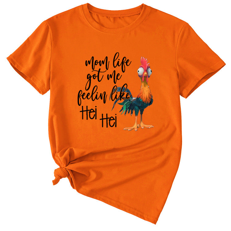 T-shirt à manches courtes avec motif amusant, Mom Life got Me