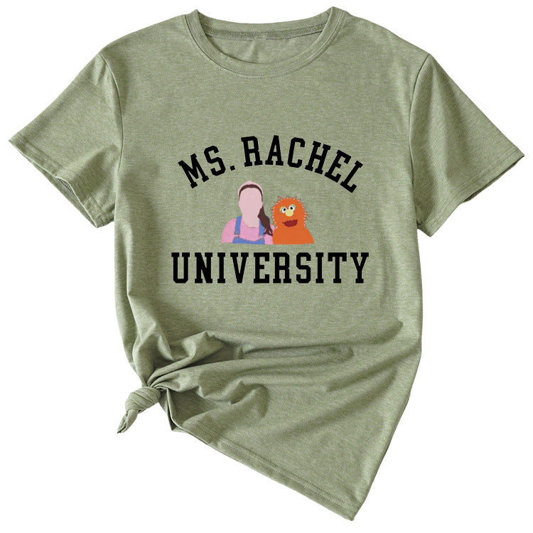 T-shirt à manches courtes graphique amusant MS RACHEL University