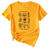 PLANT TESE SAVE THE BEES FLORAL PATTERN SHORT SLEEVES