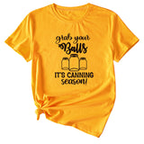 Giabyur Simple Letter Pattern Ladies Short Sleeve T-shirt