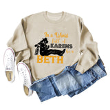 In A World Full of Karen Letter-printed Long-sleeved Sweater