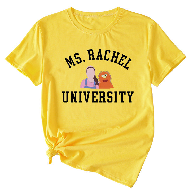 T-shirt à manches courtes graphique amusant MS RACHEL University