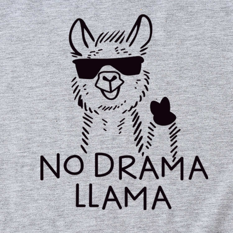 Robe pour femmes No Drama Llama, T-shirt à manches courtes et col rond pour loisirs