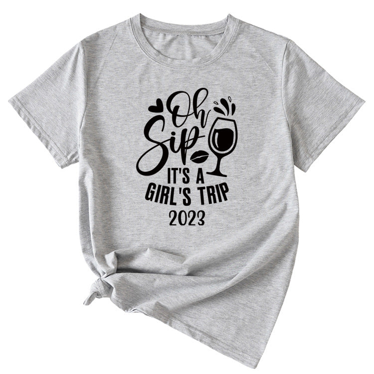 Women's Oh Sip It is a short sleeve T-shirt for girls