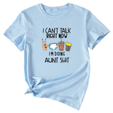 I Cant Talk Right Now Fun Pattern Short Sleeve Shirt T-shirt