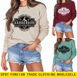 CHILDREN STAY FREE Round Neck Loose Long Sleeve Ladies Sweater