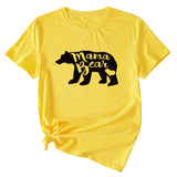 Women's Mama Bear Funny Pattern Short Sleeve Top