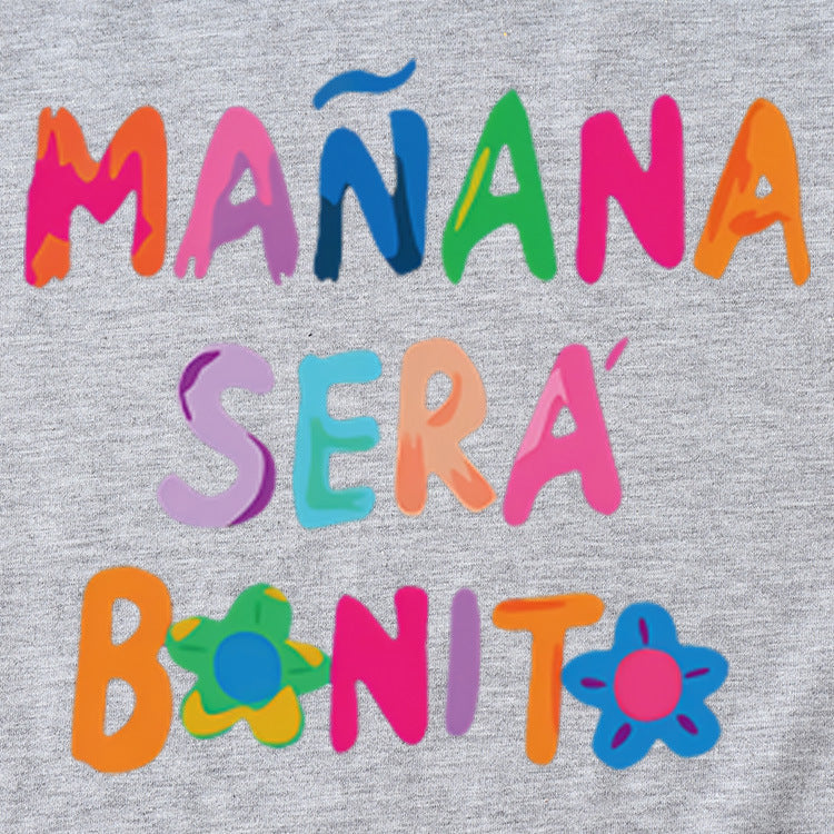 MANANA SERA Letter Fashion Crew Neck Loose Women's Short Sleeve T-Shirt