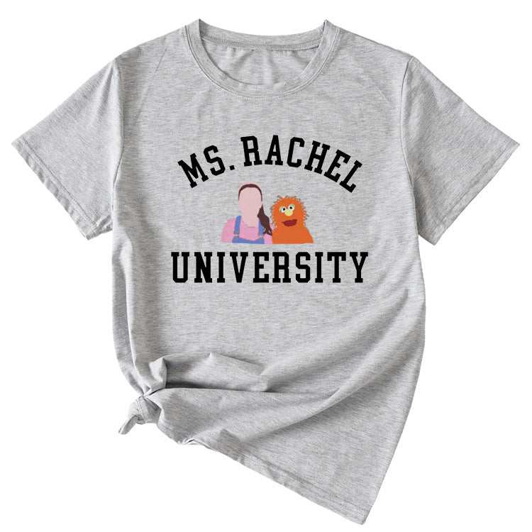 T-shirt à manches courtes graphique amusant MS RACHEL University