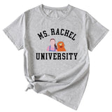 T-shirt à manches courtes graphique amusant MS RACHEL University