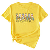 Letter Mama Kate Women's Casual Round Neck Short Sleeve T-shirt