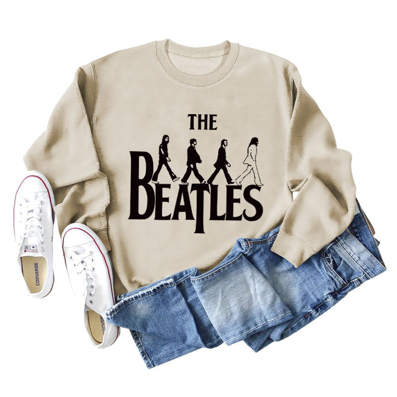 THE BEATLES CREWNECK LOOSE BOTTOMED LONG-SLEEVED SWEATSHIRT