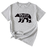 Women's Mama Bear Funny Pattern Short Sleeve Top