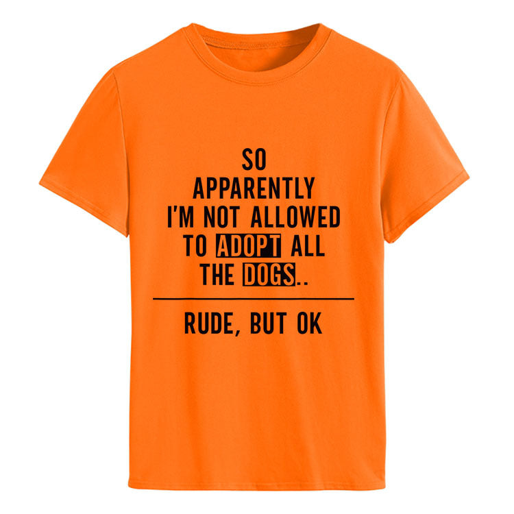 SO APPARENTLY I'm Fashion Crew Neck Letter Loose Short Sleeve T-Shirt Women