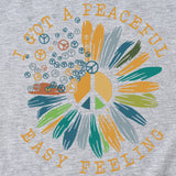 Fashion I GOT A PEACEFUL EASY Fun Pattern Short Sleeve T-shirt