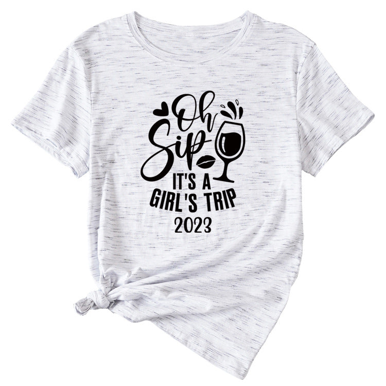 Women's Oh Sip It is a short sleeve T-shirt for girls