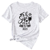 Women's Oh Sip It is a short sleeve T-shirt for girls