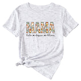 Letter Mama Kate Women's Casual Round Neck Short Sleeve T-shirt