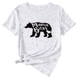 Women's Mama Bear Funny Pattern Short Sleeve Top