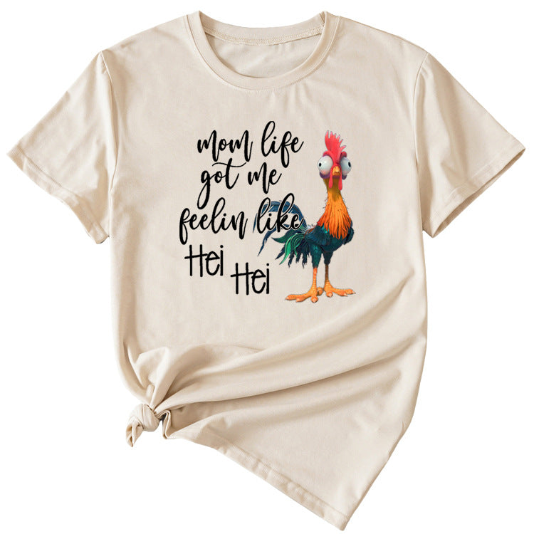 T-shirt à manches courtes avec motif amusant, Mom Life got Me