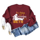 In A World Full of Karen Letter-printed Long-sleeved Sweater