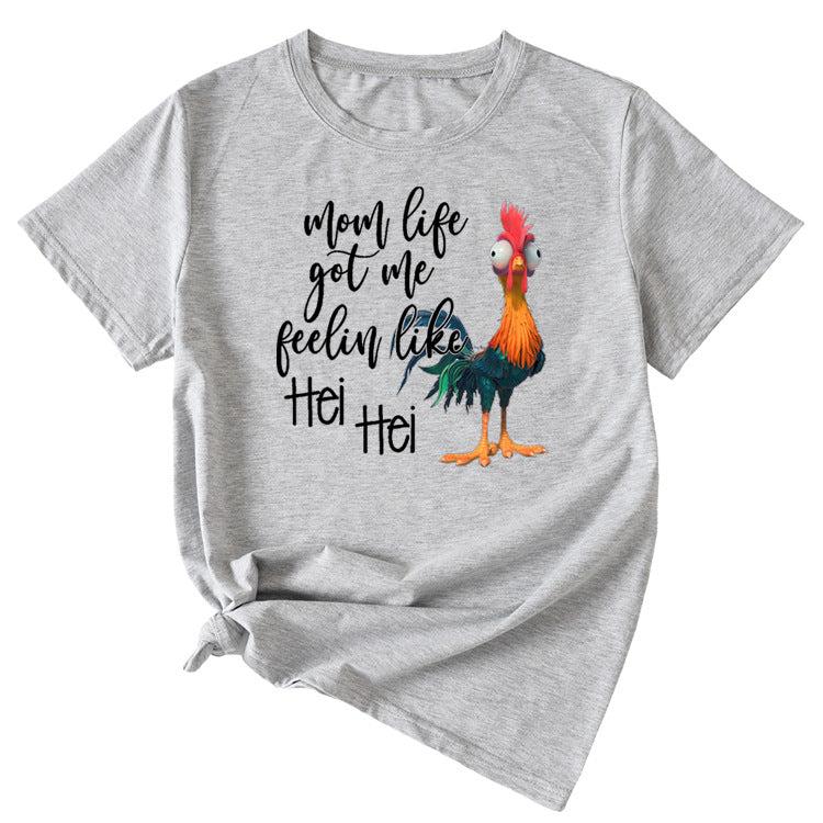T-shirt à manches courtes avec motif amusant, Mom Life got Me