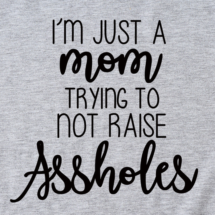 Fashion Women Dress Im Just A Mom Casual Plus Size Short Sleeve Tshirt