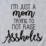 Fashion Women Dress Im Just A Mom Casual Plus Size Short Sleeve Tshirt