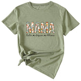 Letter Mama Kate Women's Casual Round Neck Short Sleeve T-shirt