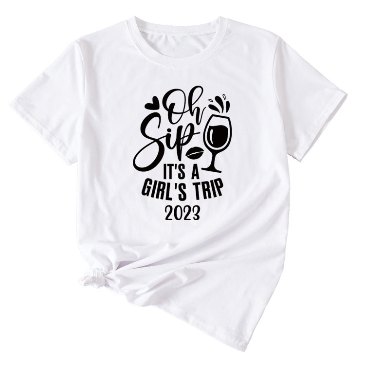 Women's Oh Sip It is a short sleeve T-shirt for girls