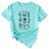 PLANT TESE SAVE THE BEES FLORAL PATTERN SHORT SLEEVES