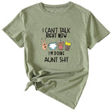 I Cant Talk Right Now Fun Pattern Short Sleeve Shirt T-shirt