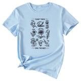 PLANT TESE SAVE THE BEES FLORAL PATTERN SHORT SLEEVES