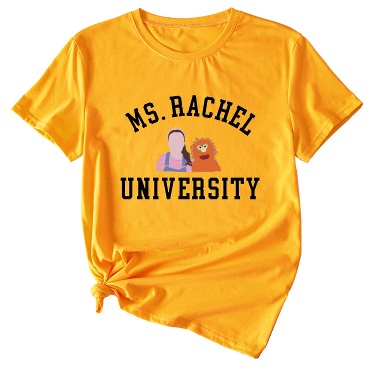 T-shirt à manches courtes graphique amusant MS RACHEL University