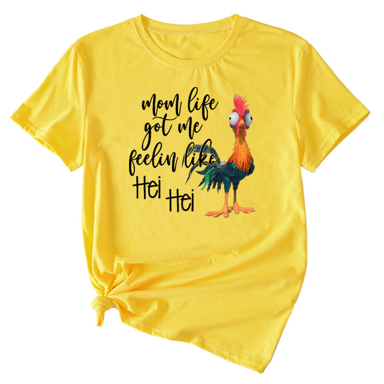T-shirt à manches courtes avec motif amusant, Mom Life got Me