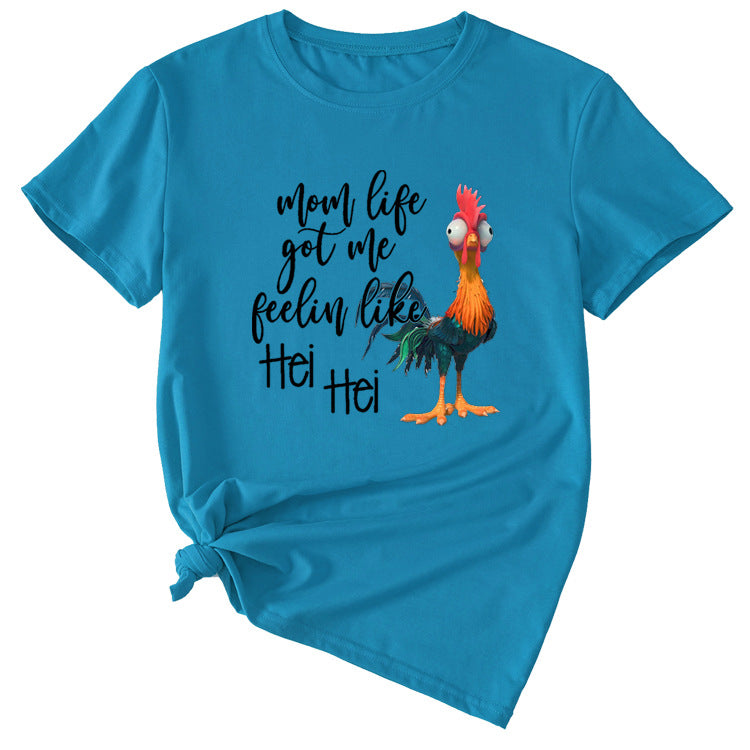 T-shirt à manches courtes avec motif amusant, Mom Life got Me