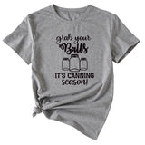 Giabyur Simple Letter Pattern Ladies Short Sleeve T-shirt