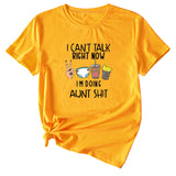 I Cant Talk Right Now Fun Pattern Short Sleeve Shirt T-shirt
