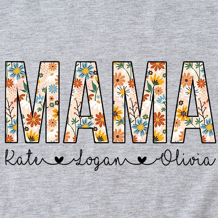 Letter Mama Kate Women's Casual Round Neck Short Sleeve T-shirt