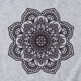 Flower Pattern Printed Casual Loose Round Neck Short Sleeves