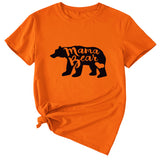 Women's Mama Bear Funny Pattern Short Sleeve Top