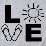 LOVE Fun Pattern Women's Loose Round Neck Short Sleeve Top Shirt